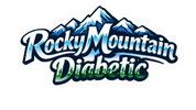 Logo of Rocky Mountain Diabetic with mountain design on a white background
